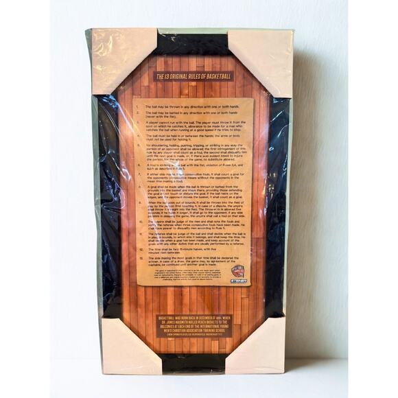 NBA Steiner Sports 13 Original Rules of Basketball Photo Plaque 22"x12" Sealed - Picture 2 of 7